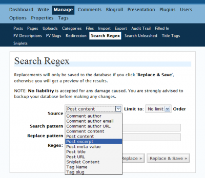 search regex 1