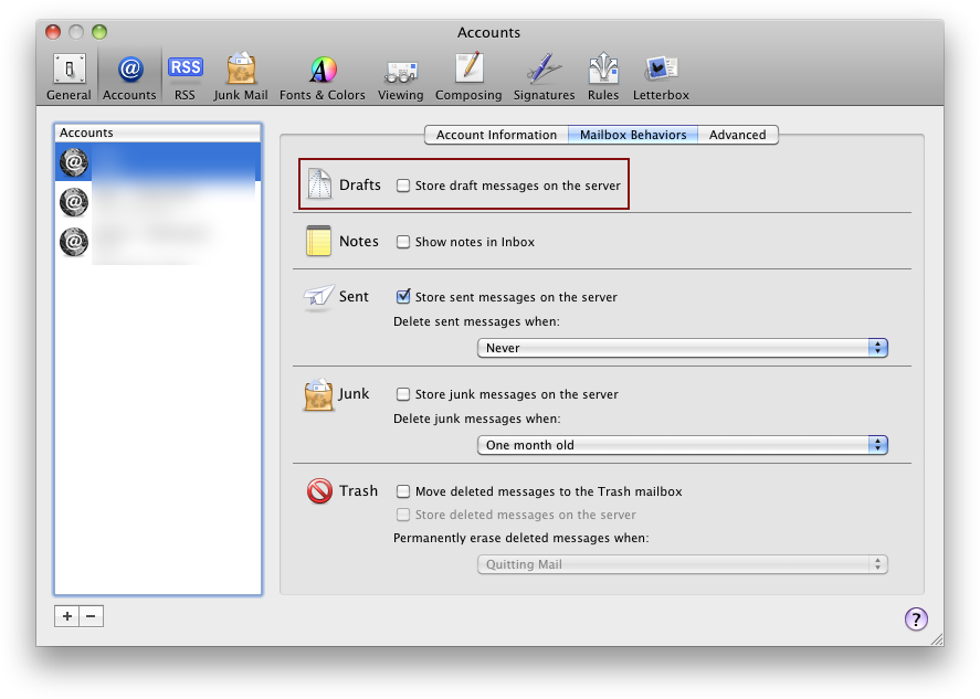 gmail settings for mac mail