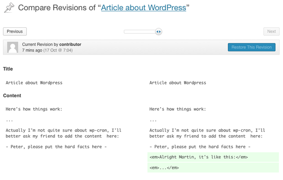 wp 36 article revisions