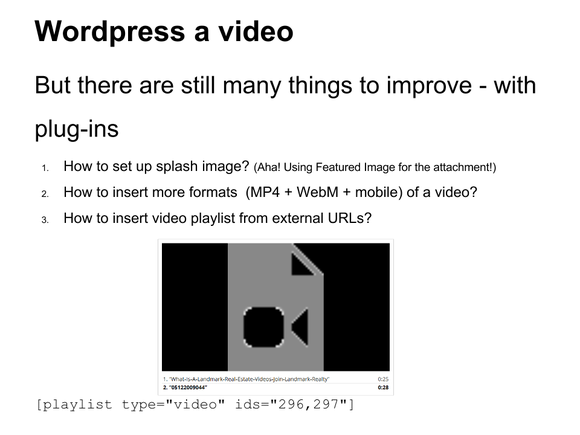 video wordpress standard feature 2