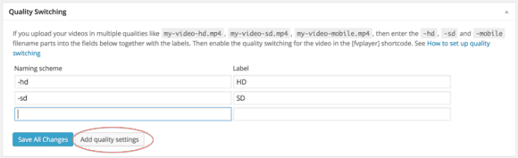 How to serve videos in multiple qualities in WordPress