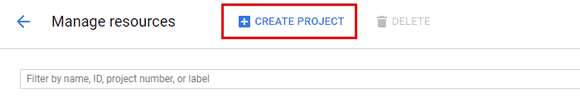 Creating a project in Google APIs Management Console
