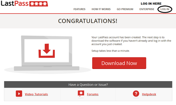 Log In to Your New LastPass Account