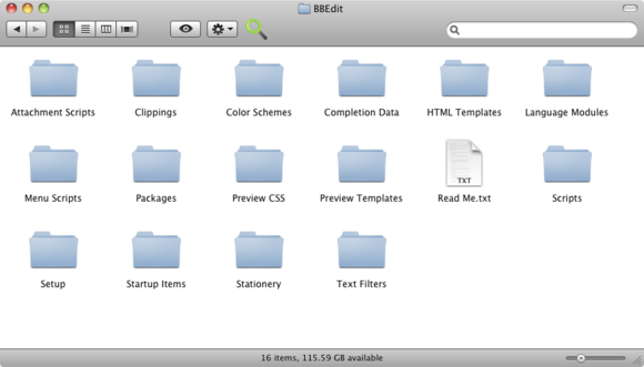 BBEdit Application Support folder