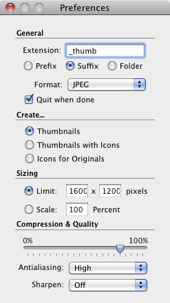 A very simple utilitarian preferences interface. After that it's just drag and drop. No presets though.