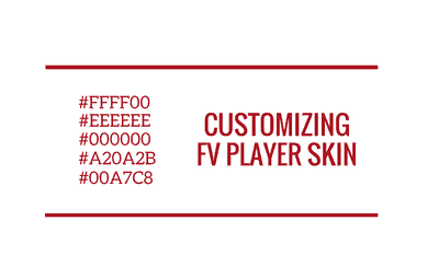Customizing FV Player Skin