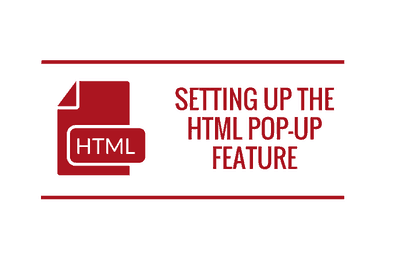 Setting Up the HTML Pop-up Feature