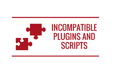 Nekompatibilní pluginy a skripty