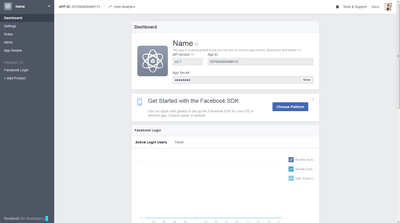 Facebook get api key