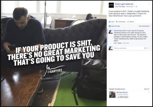 Gary Vaynerchuk: If your product is shit, there's no great marketing that's going to save you.