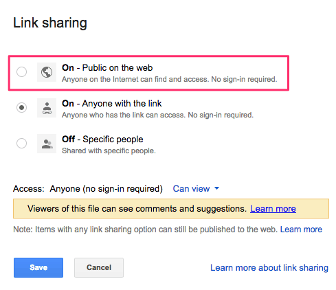 google link drive url hosting player copying shareable must change
