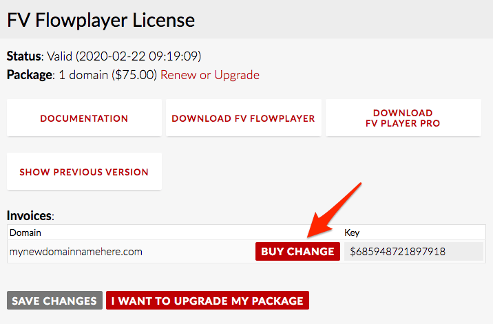 Where to find the Buy Change button