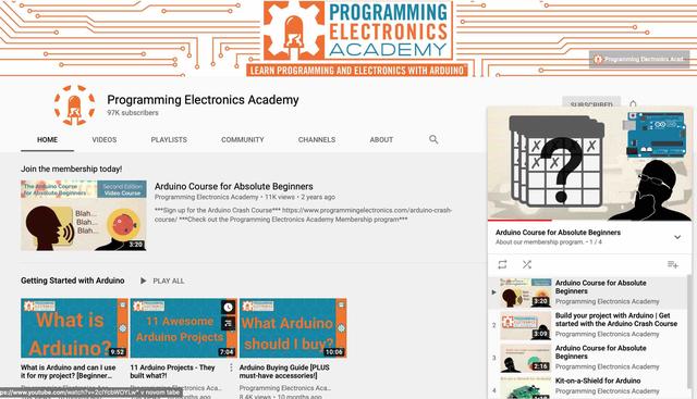 Programming Electronics Academy YouTube channel