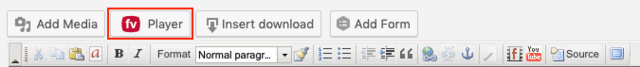 FV Player editor button
