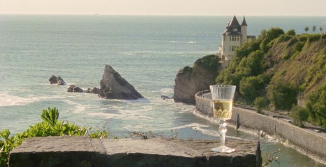 The view on coast in Biarritz, France