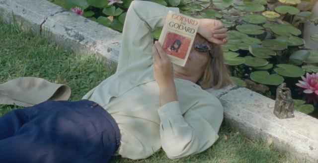 Jules Lepecheux reading Jean Luc Godard book