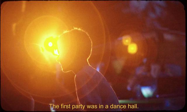 A boy dancing at a party
