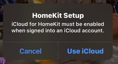 How to get rid of “iCloud for HomeKit must be enabled” alert