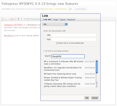 Foliopress WYSIWYG 0.9.19 brings new features