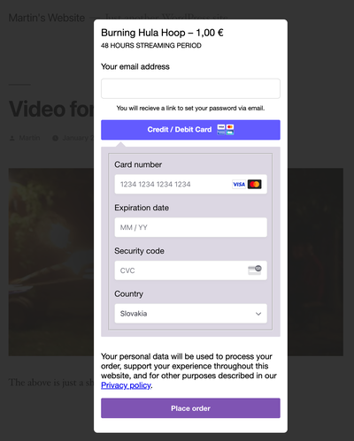 Quick Checkout for WooCommerce Video Rentals