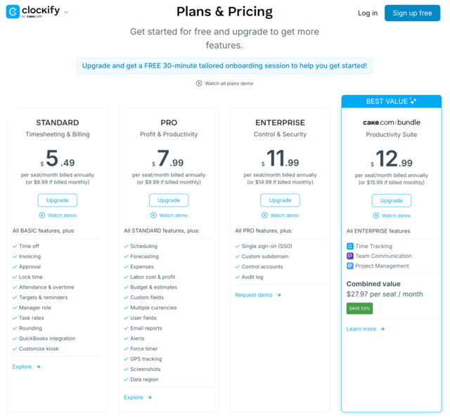 Clockify is almost expensive as Toggl now