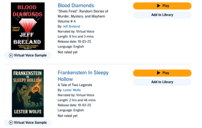How to remove VirtualVoice books from Audible.com
