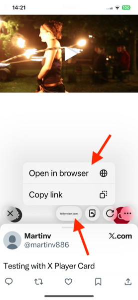 x mobile app open in browser annotated