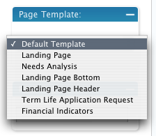 Changing page template in Wordpres